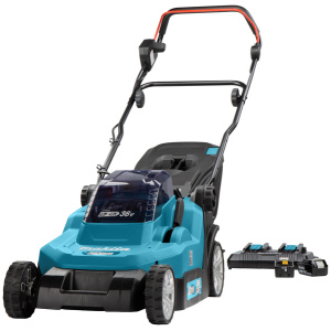 Makita DLM382PT2 (2x 18V) Li-Ion Accu Grasmaaier Set (2x 5.0Ah) - 38cm