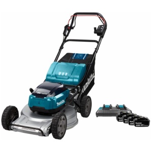 Makita DLM533PT4 36V (2x 18V) Li-Ion Accu Grasmaaier Set (4x 5.0Ah Accu) - 53cm - Zelfrijdend - Koolborstelloos