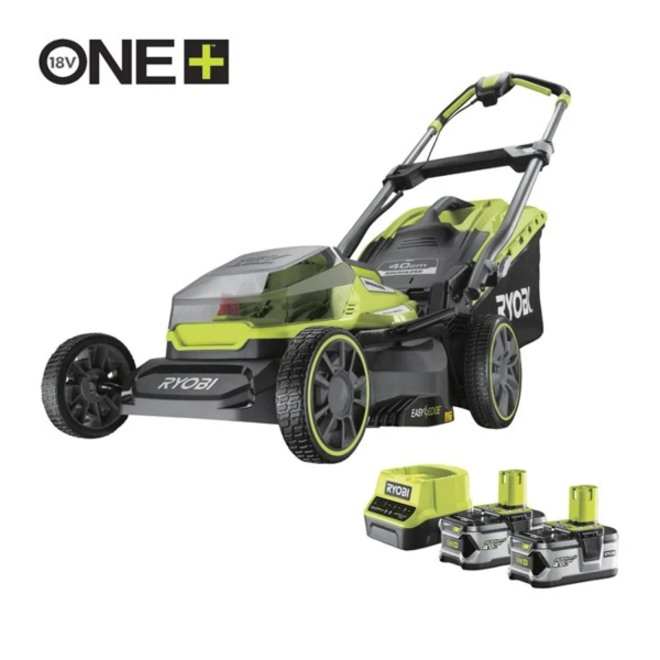 Ryobi RY18LMX40A-240 18V Li-ion Accu Grasmaaier Set (2x 4.0Ah) - 40cm - Koolborstelloos