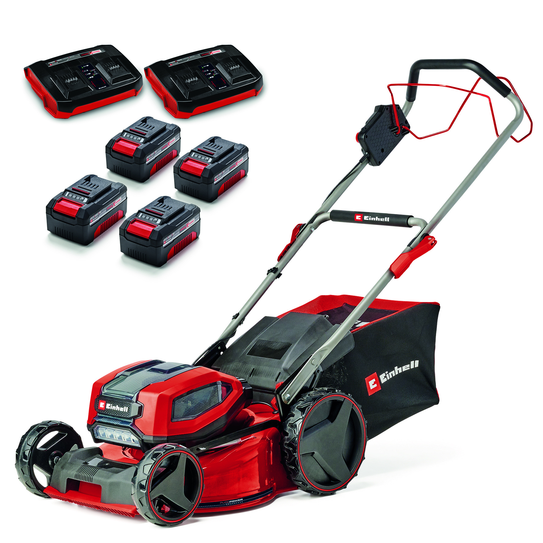 Einhell GP-CM 36/47 S Li BL Kit 4.0 Ah - Accu Grasmaaier - Ø47 cm - 4 accu's - Power X-Change